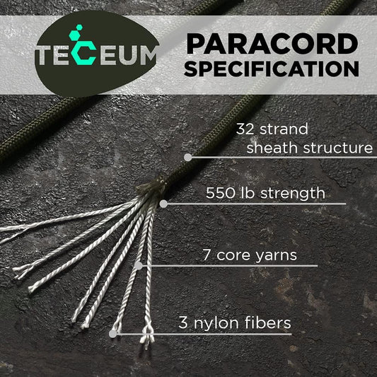 Paracord Rope 550 lb 4mm – Parachute Cord – Utility Camping Rope