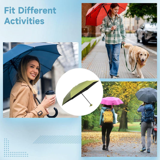 6 Pcs Mini Travel Umbrellas, Lightweight Portable Pocket Umbrellas for Purse, Small Pocket Umbrella for Daily Use, Travel, Efficient Sun Protection & Windproof Design