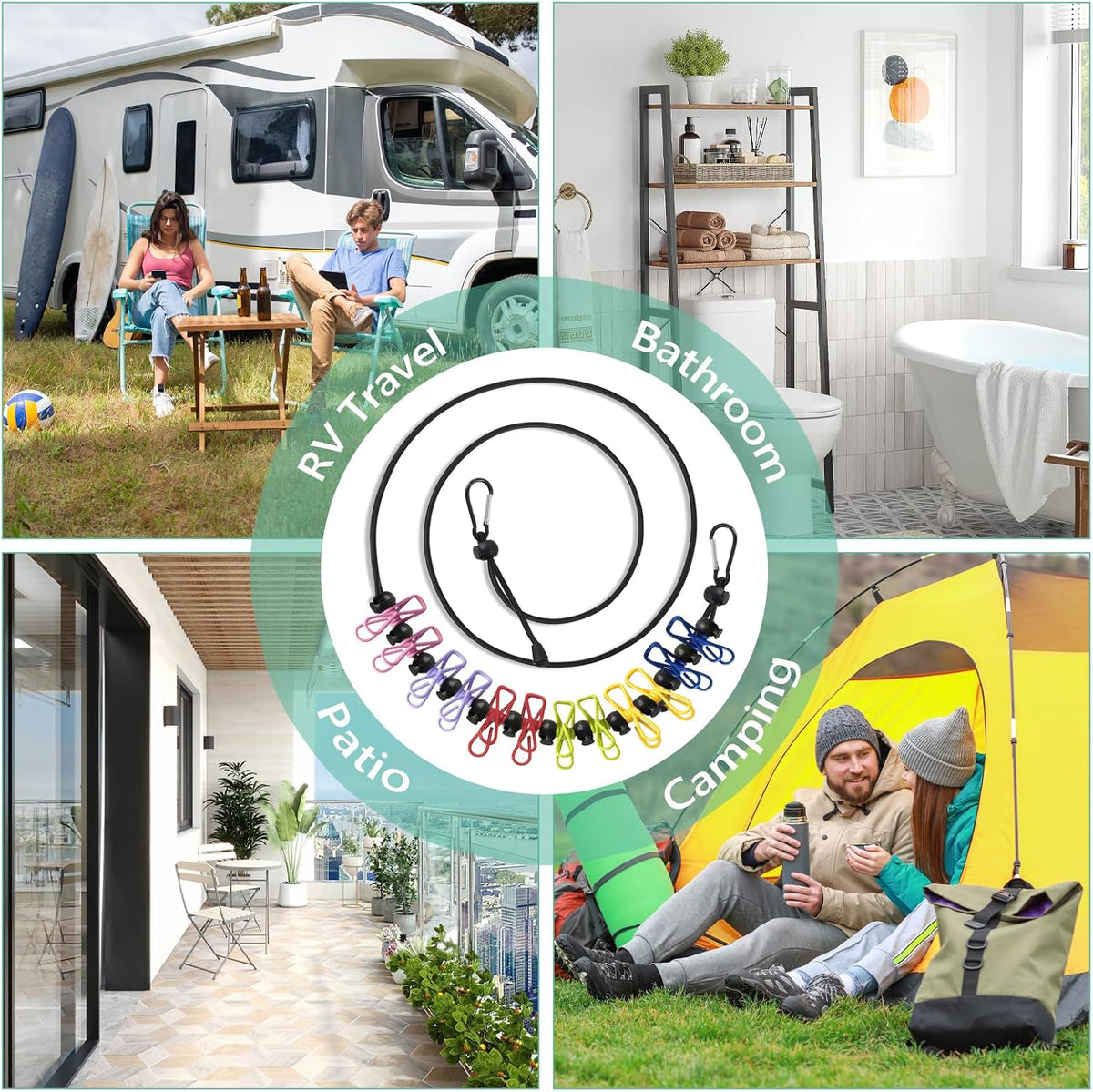 Retractable Clothes Line for Cruise, Magnetic Clothesline for Travel