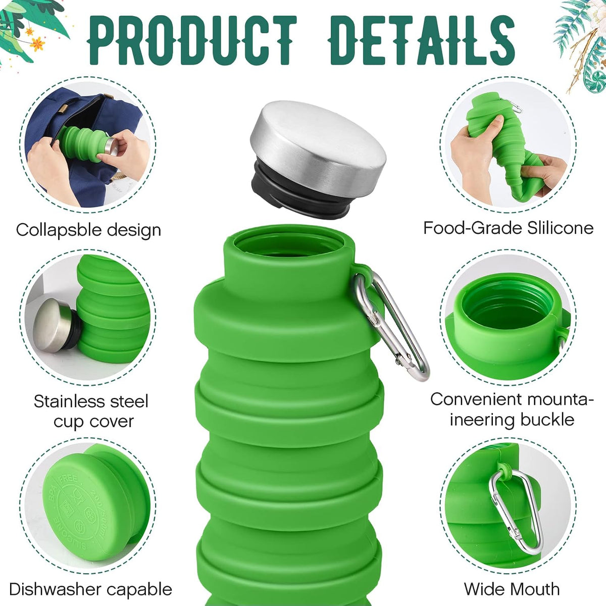 Portable Collapsible Water Bottles