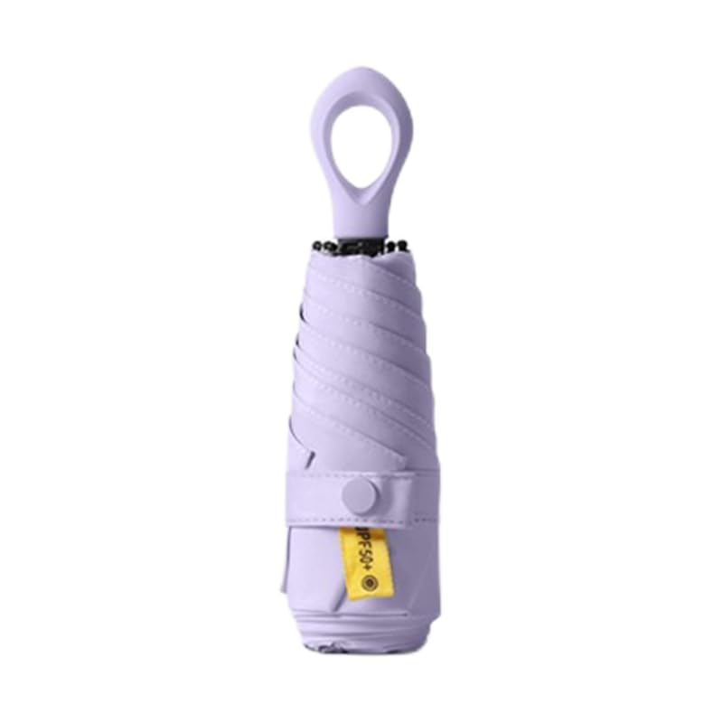 Mini Sun Travel Folding Umbrella Ring handle UPF 50 Men Women Kids