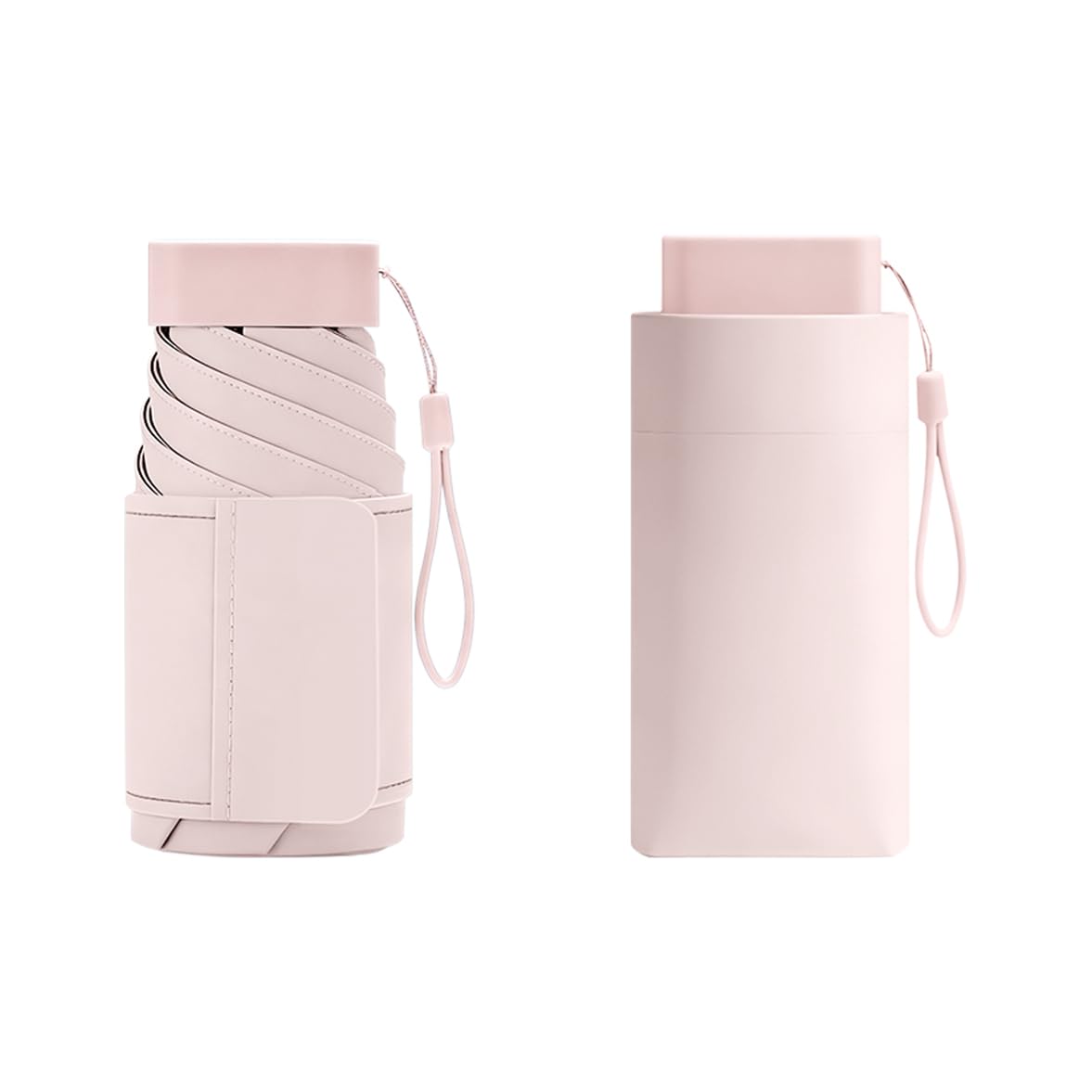 erised's bifrost Mini Travel Folding Umbrella, Small Compact and Lightweight/Wide Umbrella Strap/Flat Handle/Sun Rain/UPF 50+/UV Protection/Waterproof/6 Ribs/Cute/Kids/Women