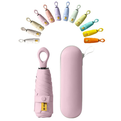 Mini Sun Travel Folding Umbrella Ring handle UPF 50 Men Women Kids