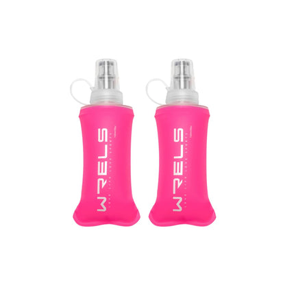 WRELS TPU Soft Flask Lightweight Portable Reusable Water Bottle,BPA Free Collapsible Flask for Hydration Pack in Running Hiking Cycling and Marathon
