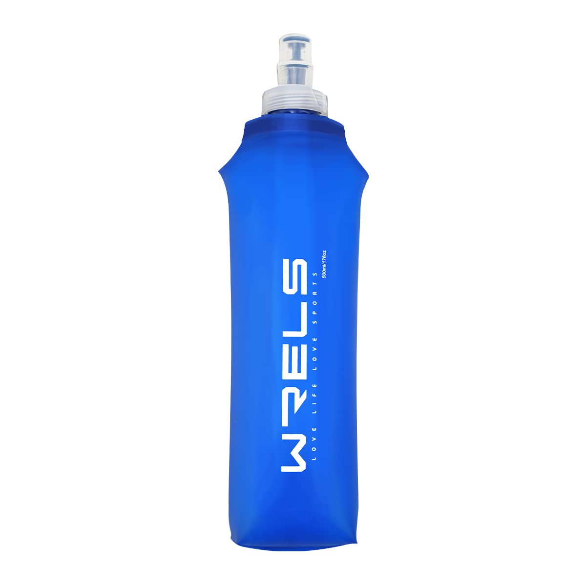 WRELS TPU Soft Flask Lightweight Portable Reusable Water Bottle,BPA Free Collapsible Flask for Hydration Pack in Running Hiking Cycling and Marathon