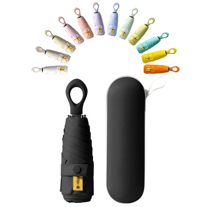 Mini Sun Travel Folding Umbrella Ring handle UPF 50 Men Women Kids