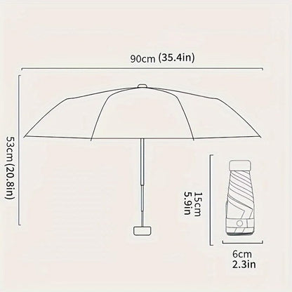 UPF50+ Mini Travel Sun Umbrella for Purse With Case,Small Compact UV Umbrella Protection Sun,Lightweight Portable Parasol Windproof for Women Men Kids (Light green)