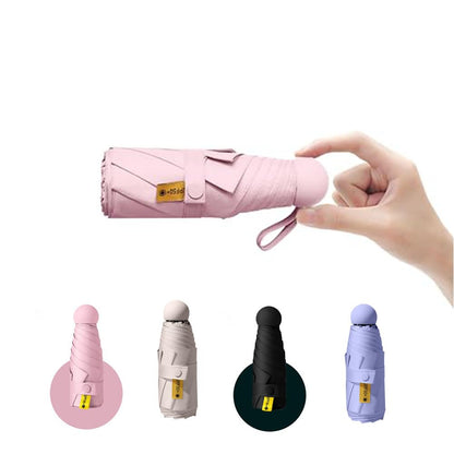 Travel Umbrella Portable Compact Umbrellas Pocket Mini for Purse Umbrellas for UV Small Backpack with Case Folding for Women