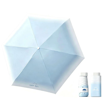 YYSPR Gradient Color UPF50+ 5-folding Mini Flat Pocket Umbrella