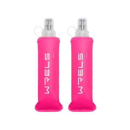 WRELS TPU Soft Flask Lightweight Portable Reusable Water Bottle,BPA Free Collapsible Flask for Hydration Pack in Running Hiking Cycling and Marathon
