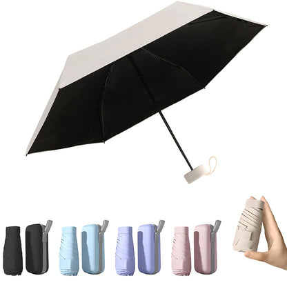 TOPSAIL Mini Umbrella for Travel, UPF 50+ UV Sun & Rain Protection, Compact 6k Folding Pocket Umbrella with Case for Purse, Backpack