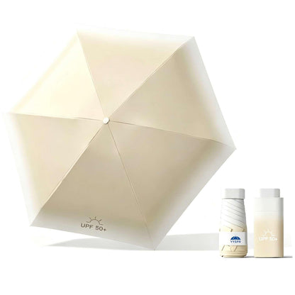 YYSPR Gradient Color UPF50+ 5-folding Mini Flat Pocket Umbrella
