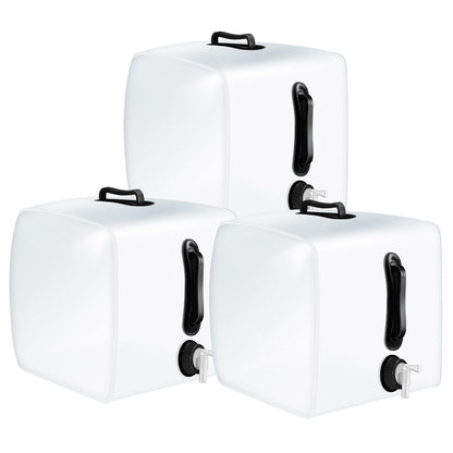 Reallnaive 3 Pcs 5.3 Gallon Collapsible Water Container with Spigot