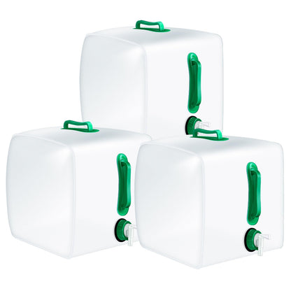 Reallnaive 3 Pcs 5.3 Gallon Collapsible Water Container with Spigot