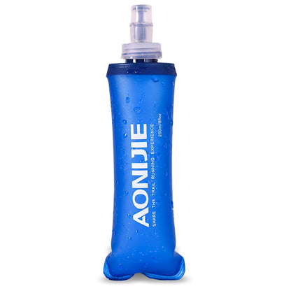 TRIWONDER TPU Soft Folding Water Bottles BPA-Free Collapsible Flask for Hydration Pack - Ideal for Running Hiking Cycling Climbing (250ml/8.45oz - Pack of 2)