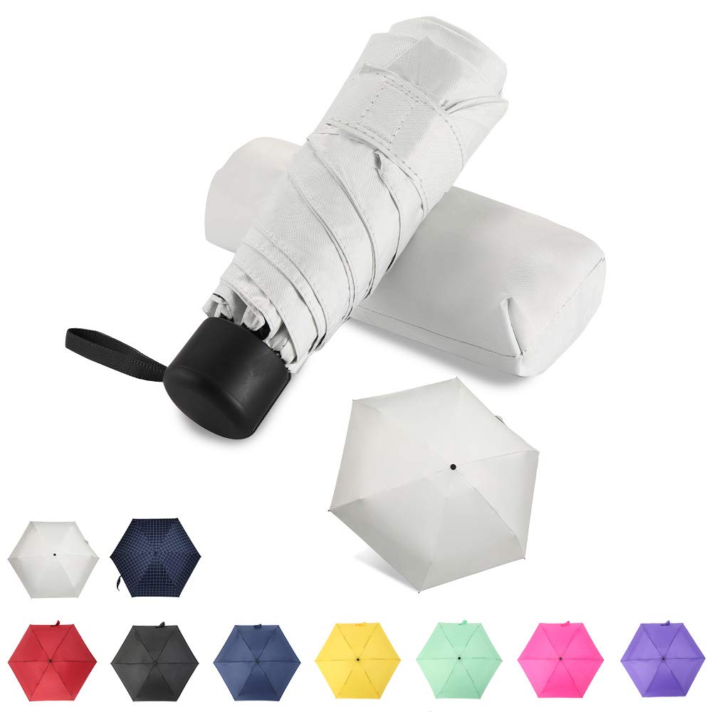 GAOYAING Compact Travel Umbrella with Case Sun&Rain Lightweight Small and Compact Suit for Pocket 34 Inches