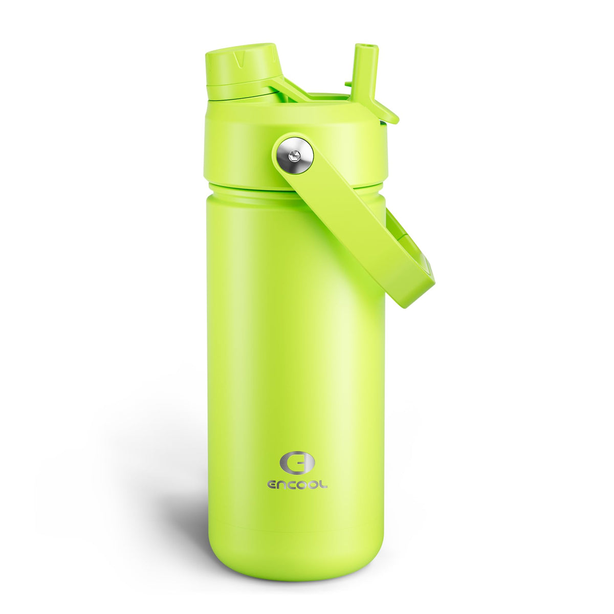 ENCOOL Insulated Water Bottle with Straw Stainless Steel Water Bottle, Leak-Proof, BPA-Free, Double Wall Vacuum Keeps Cold for 24 Hours for Sports, Travel, School (26 oz, Black Night)