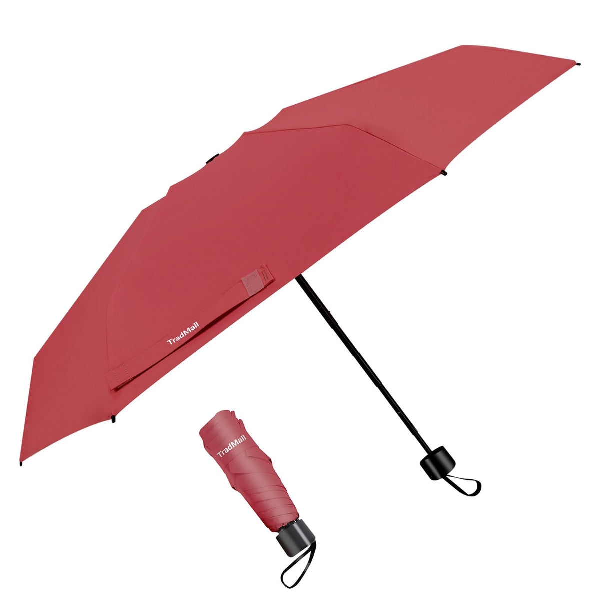 TradMall Mini Travel Umbrella, Portable Lightweight Compact Parasol with 95% UV Protection for Sun & Rain