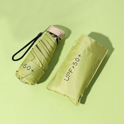 Mini Folding Umbrella for both sun and rain