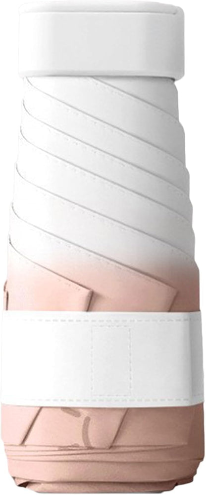 Mini Travel Sun Umbrella for Purse - Small Compact UV Protection, Lightweight Portable Parasol, Windproof for Women, Men, Kids