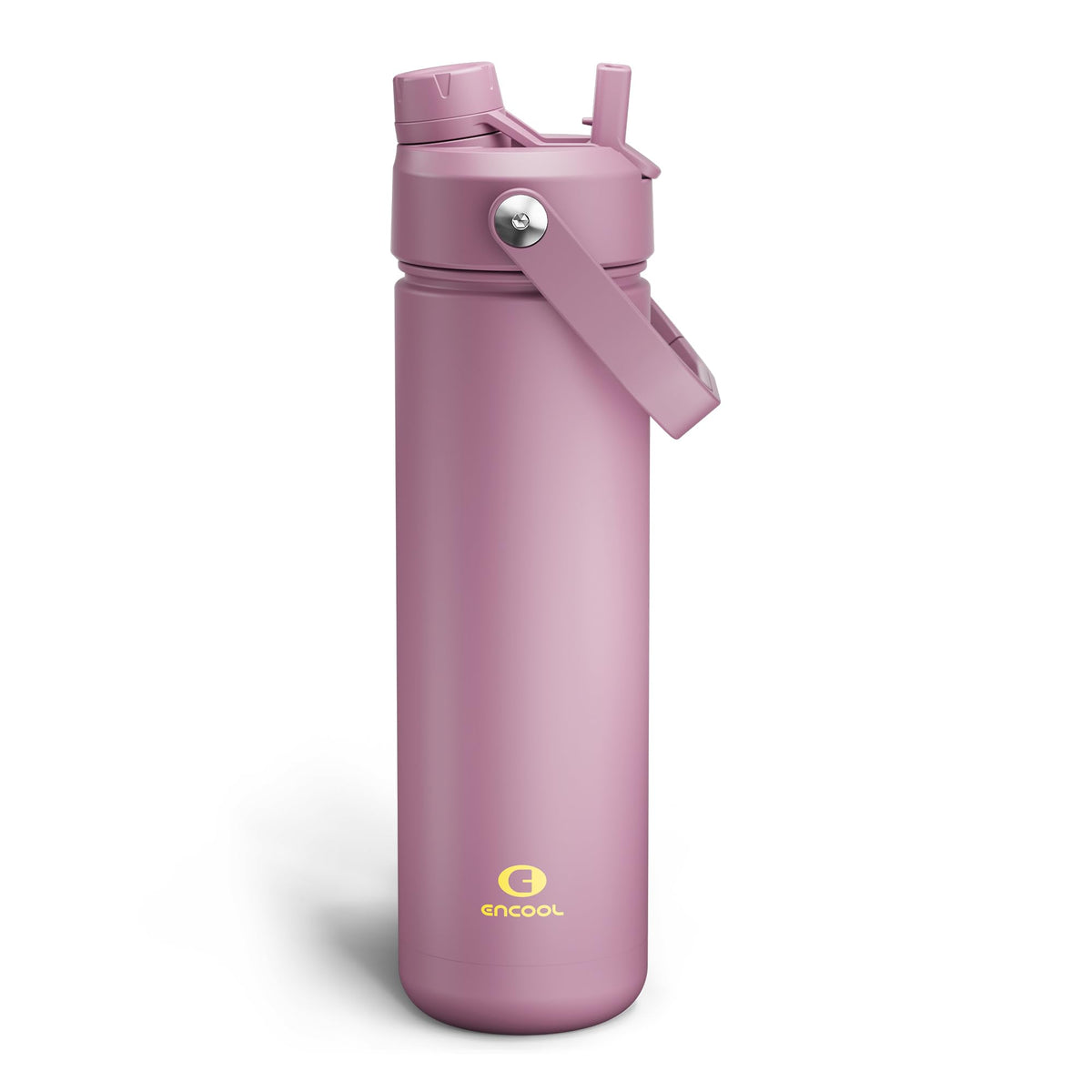 ENCOOL Insulated Water Bottle with Straw Stainless Steel Water Bottle, Leak-Proof, BPA-Free, Double Wall Vacuum Keeps Cold for 24 Hours for Sports, Travel, School (26 oz, Black Night)
