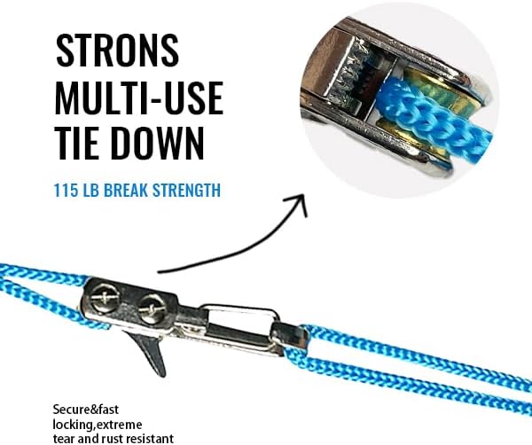 SEESE Rope Tightening Tool & Tensioner: Retractable Rope with Alloy Buckle for Outdoor Enthusiasts - Perfect for Camping Tent Building, Tarp Tie Downs, Hammock Installation & Outdoor Gear Securing (3)