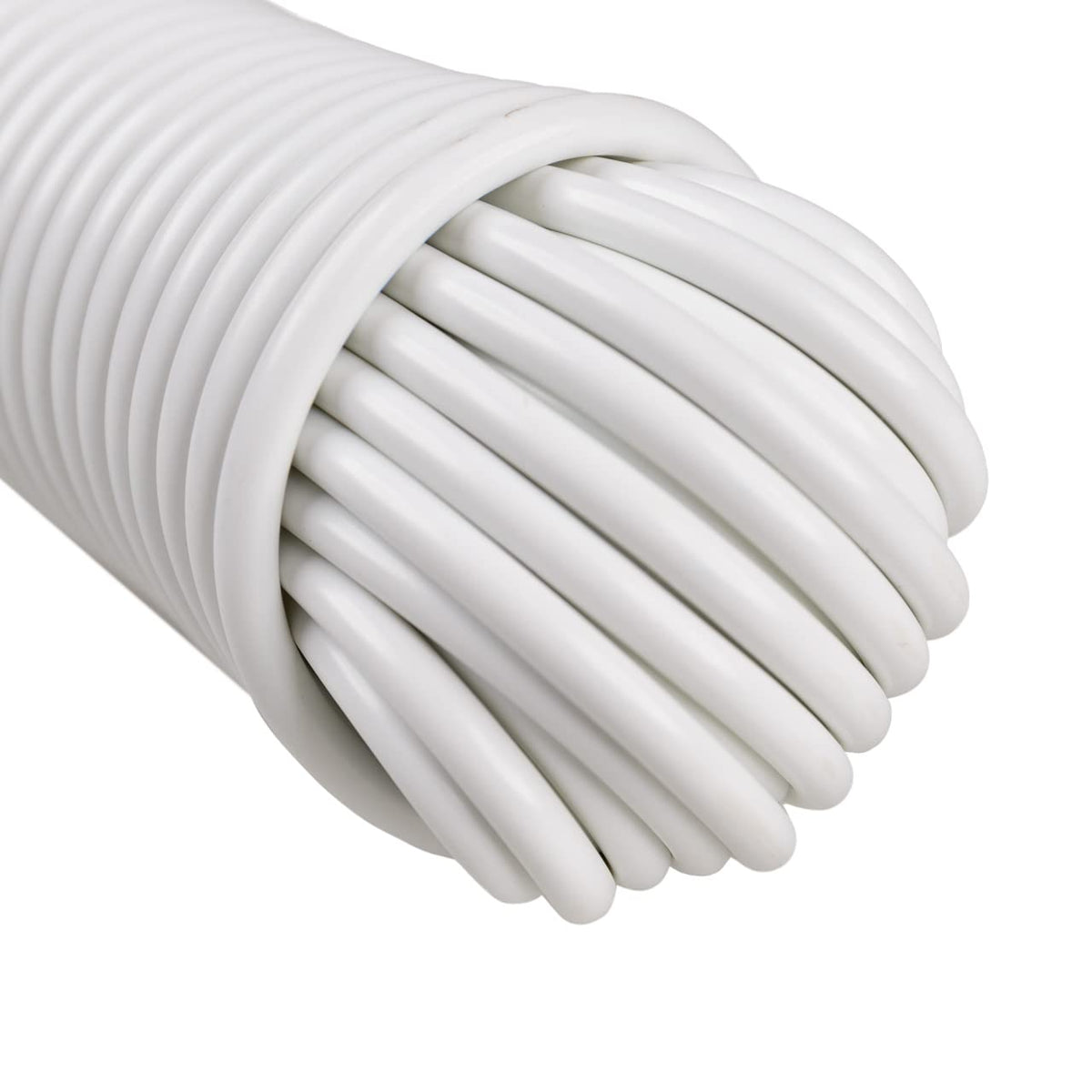 West Coast Paracord’s Plastic Coated Clothesline – Synthetic Fiber Core – All Purpose Laundry Line Dryer Rope – Strong and Durable – Crafting and DIY Projects- (5/32 Inch, 100 FT) White