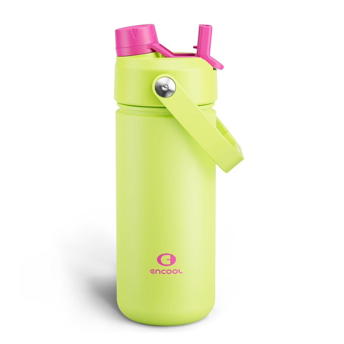 ENCOOL Insulated Water Bottle with Straw Stainless Steel Water Bottle, Leak-Proof, BPA-Free, Double Wall Vacuum Keeps Cold for 24 Hours for Sports, Travel, School (26 oz, Black Night)