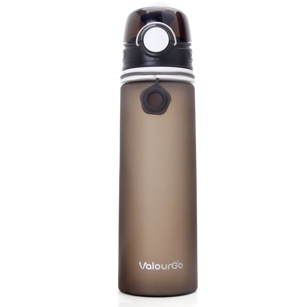 Valourgo Collapsible Water Bottle, Silicone Foldable with Leak Proof Valve BPA Free, Aqua Blue, 21 oz