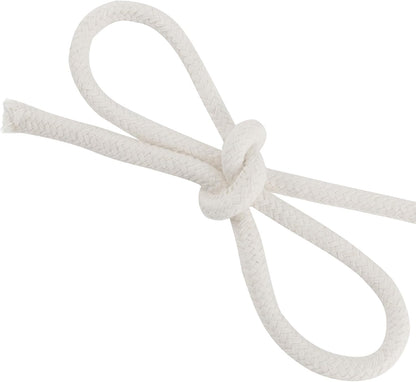 FUNSUEI 2PCS 5/32 Inch 328 Feet White Cotton Clothesline Rope, Cotton Clothesline Cord, Natural Rope for Clothes Hanging, Plant Hanger, Knitting Crafts