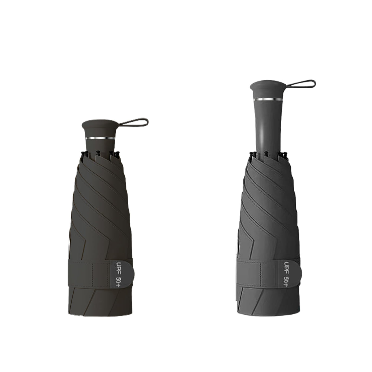 Mini Folding Travel Umbrella with Built-in Hidden Telescoping Handle,Teflon Coating, UPF 50+,UV Protection,Compact Lightweight Portable,6 Ribs Design,Small,Sun/Rain,Women/ Kids/Girls,Backpack Car