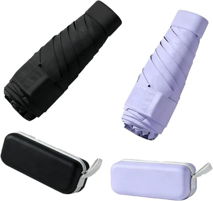 TOPSAIL Mini Umbrella for Travel, UPF 50+ UV Sun & Rain Protection, Compact 6k Folding Pocket Umbrella with Case for Purse, Backpack
