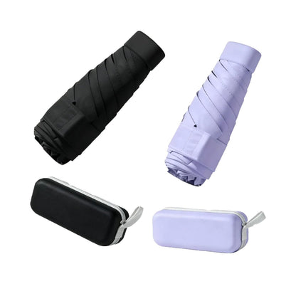 TOPSAIL Mini Umbrella for Travel, UPF 50+ UV Sun & Rain Protection, Compact 6k Folding Pocket Umbrella with Case for Purse, Backpack