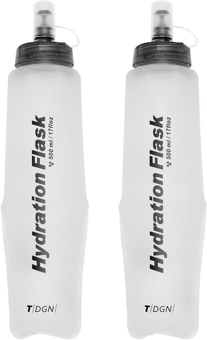 TRIWONDER Running Water Bottle Handheld Plastic Flask Hydration Vest Packs Waist Belt Replacement for Runners Marathon Cycling Hiking