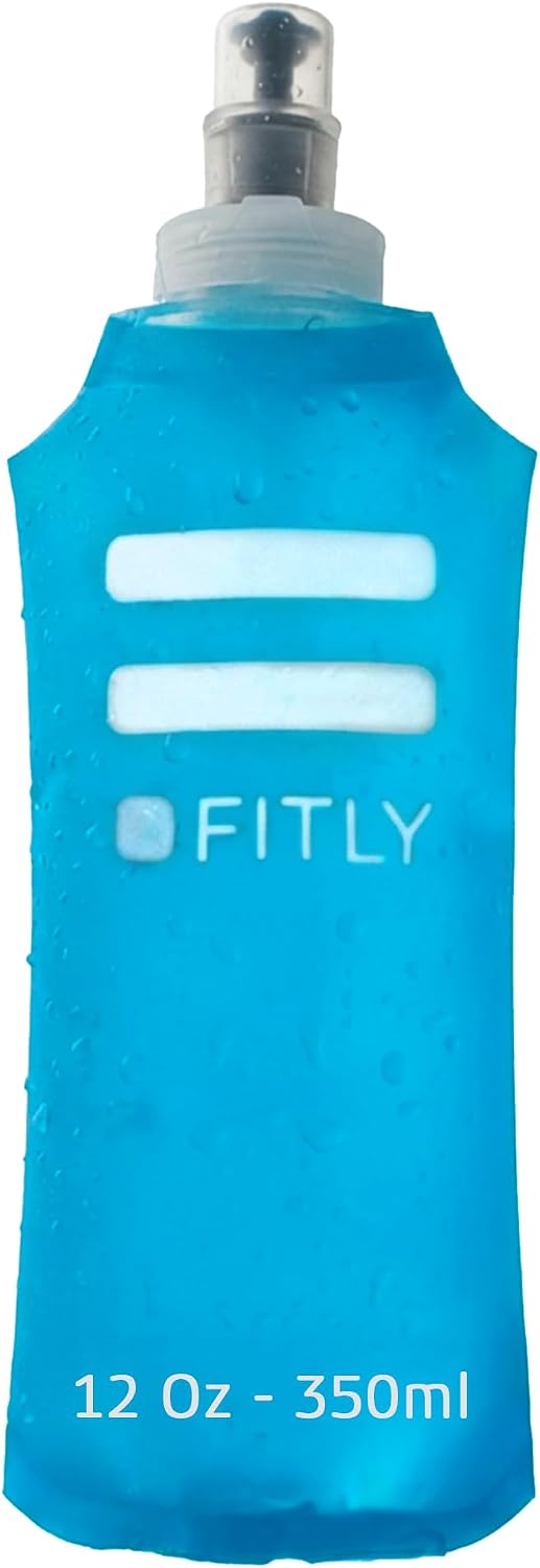 FITLY Soft Flask Running Water Bottle - Collapsible Hydration Flask
