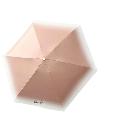 YYSPR Gradient Color UPF50+ 5-folding Mini Flat Pocket Umbrella