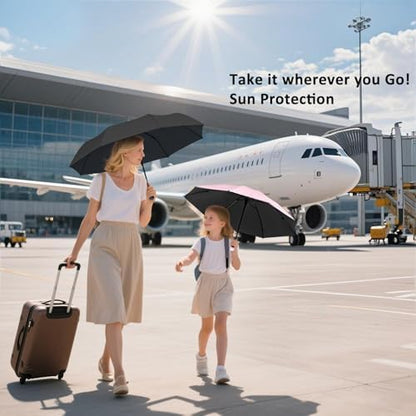 Travel Umbrella Portable Compact Umbrellas Pocket Mini for Purse Umbrellas for UV Small Backpack with Case Folding for Women