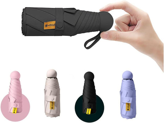 Travel Umbrella Portable Compact Umbrellas Pocket Mini for Purse Umbrellas for UV Small Backpack with Case Folding for Women