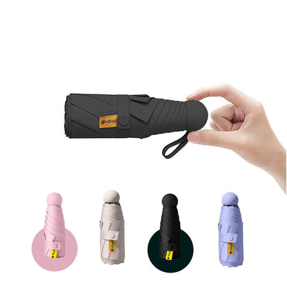Travel Umbrella Portable Compact Umbrellas Pocket Mini for Purse Umbrellas for UV Small Backpack with Case Folding for Women