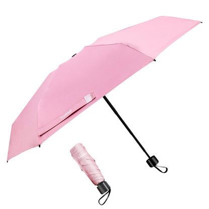 TradMall Mini Travel Umbrella, Portable Lightweight Compact Parasol with 95% UV Protection for Sun & Rain