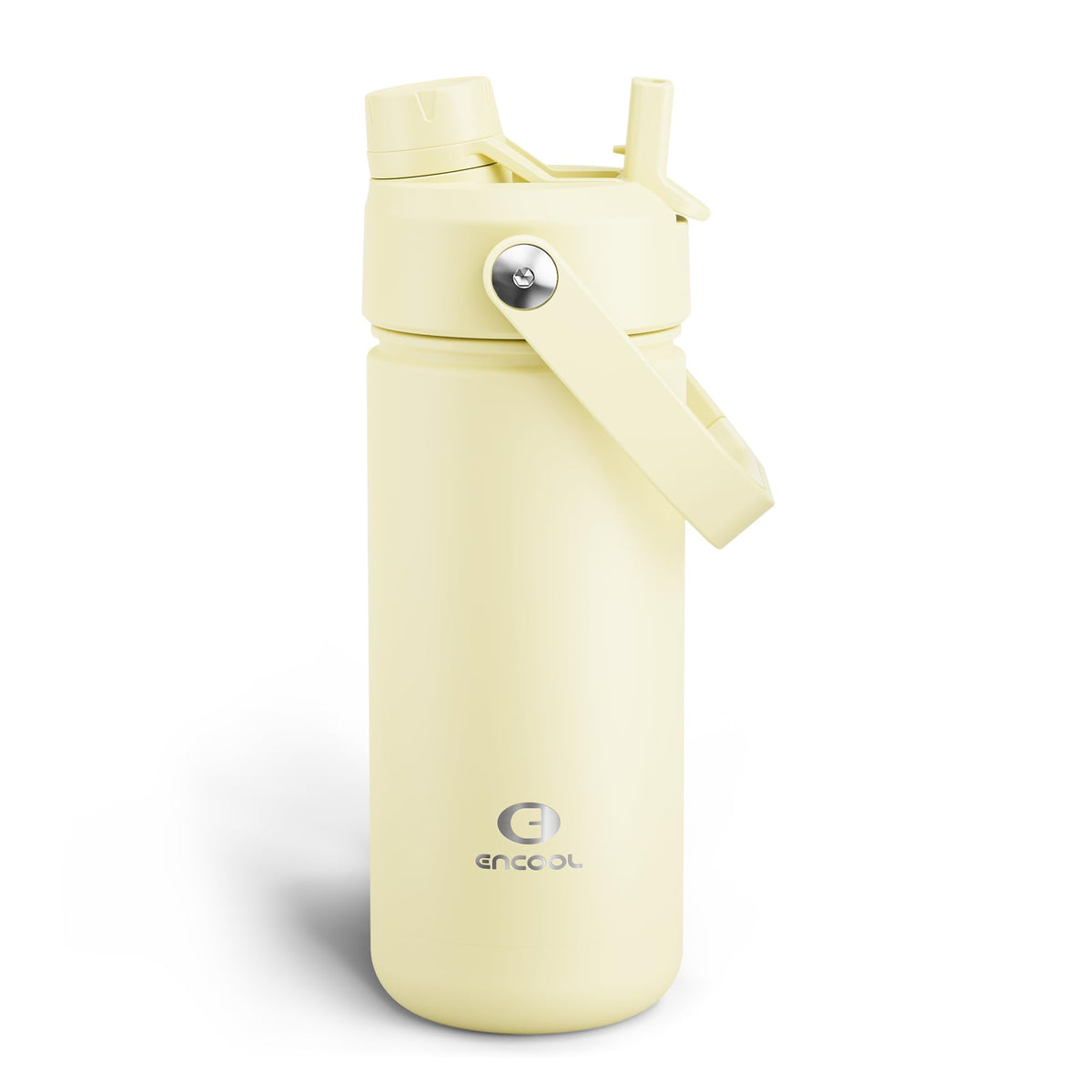 ENCOOL Insulated Water Bottle with Straw Stainless Steel Water Bottle, Leak-Proof, BPA-Free, Double Wall Vacuum Keeps Cold for 24 Hours for Sports, Travel, School (26 oz, Black Night)