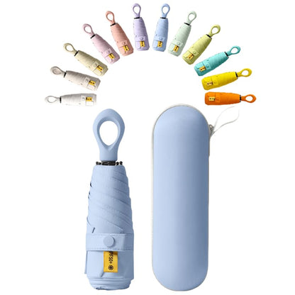 Mini Sun Travel Folding Umbrella Ring handle UPF 50 Men Women Kids