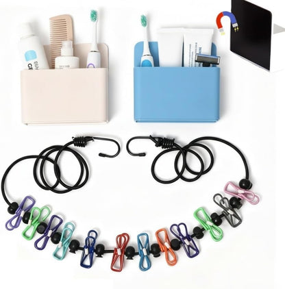 Cruise Essentials 2026 Magnetic Holder 2 Pack with Travel Clothesline