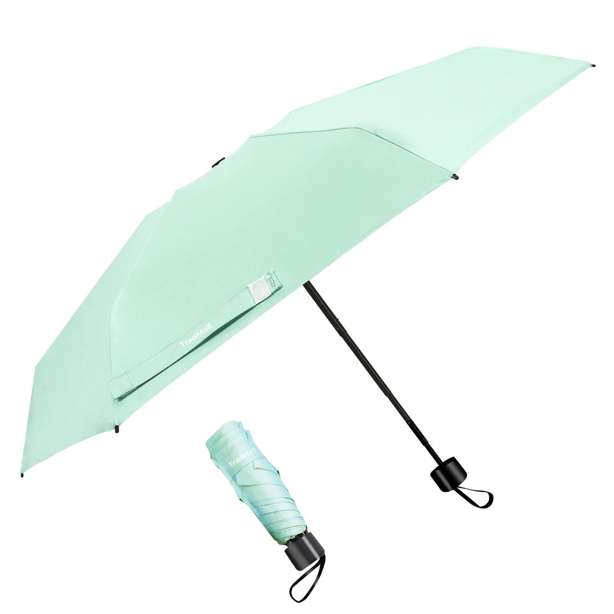 TradMall Mini Travel Umbrella, Portable Lightweight Compact Parasol with 95% UV Protection for Sun & Rain