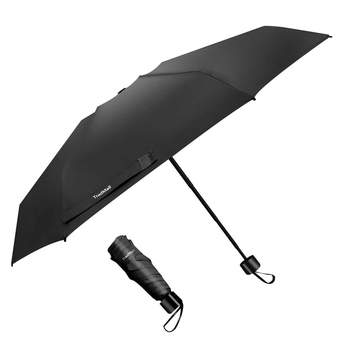 TradMall Mini Travel Umbrella, Portable Lightweight Compact Parasol with 95% UV Protection for Sun & Rain