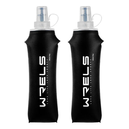 WRELS TPU Soft Flask Lightweight Portable Reusable Water Bottle,BPA Free Collapsible Flask for Hydration Pack in Running Hiking Cycling and Marathon