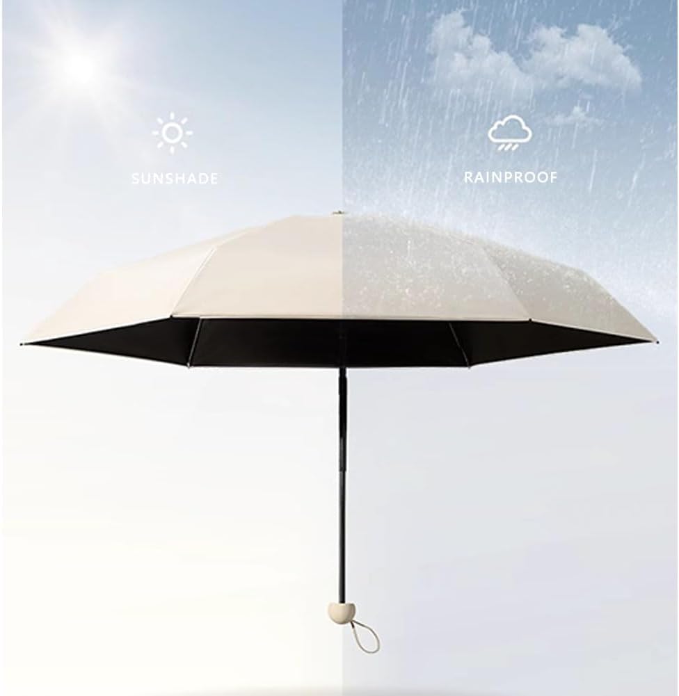 Travel Umbrella Portable Compact Umbrellas Pocket Mini for Purse Umbrellas for UV Small Backpack with Case Folding for Women