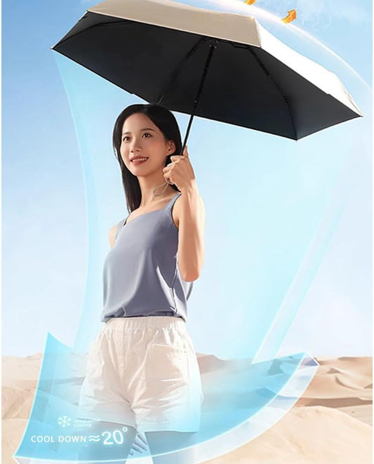 Travel Umbrella Portable Compact Umbrellas Pocket Mini for Purse Umbrellas for UV Small Backpack with Case Folding for Women