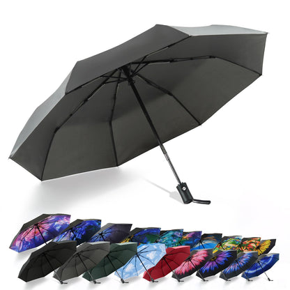 SY COMPACT Travel Umbrella - Windproof Automatic Compact Umbrellas for Rain