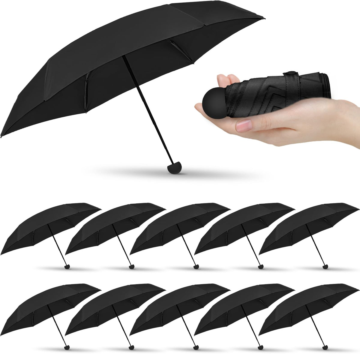 Sweetude 12 Pcs Mini Umbrellas Bulk for Purse, Travel